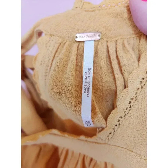 Free People Yellow Tunic Oversized Size XS. - Picture 5 of 9
